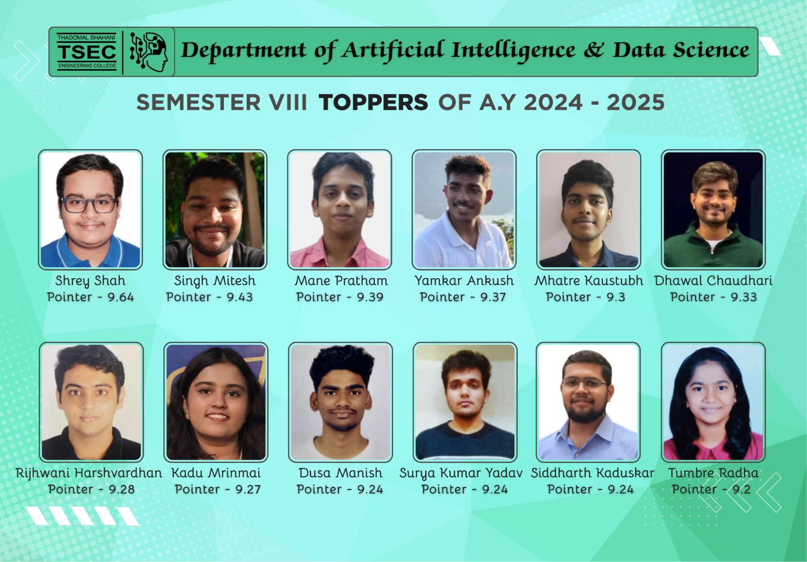 SEM VIII Toppers